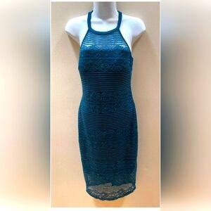 GUESS Women's Embroidered Halter Neck Dress